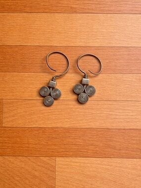Spiral Hmong Hoop Earrings